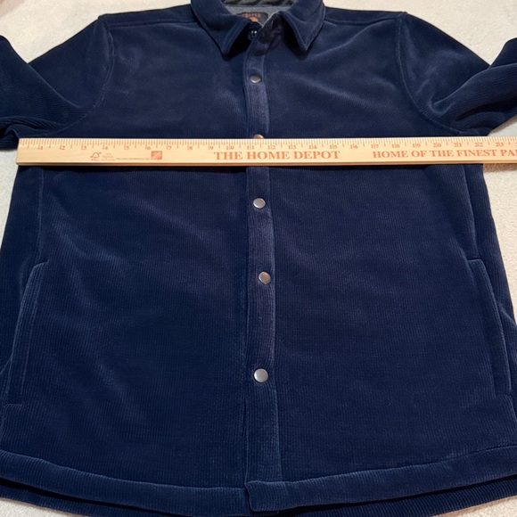 Copper Oak Men's Navy Blue Corduroy Fleece Jacket M, L NWT - Picture 5 of 13